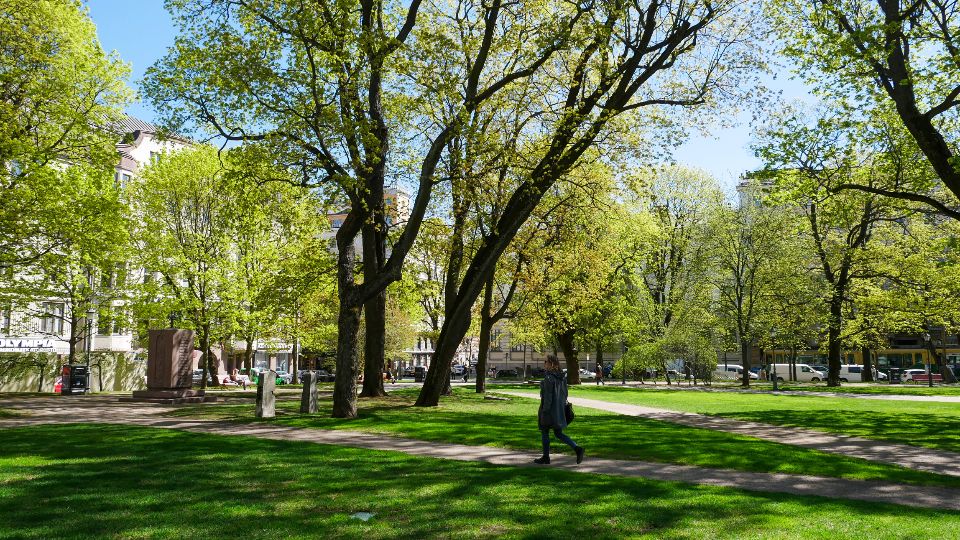 The planted gardens on the grounds